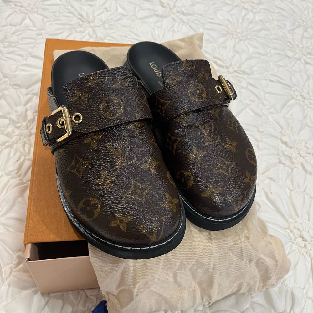 Louis Vuitton Dark Brown Monogram Slip-Ons